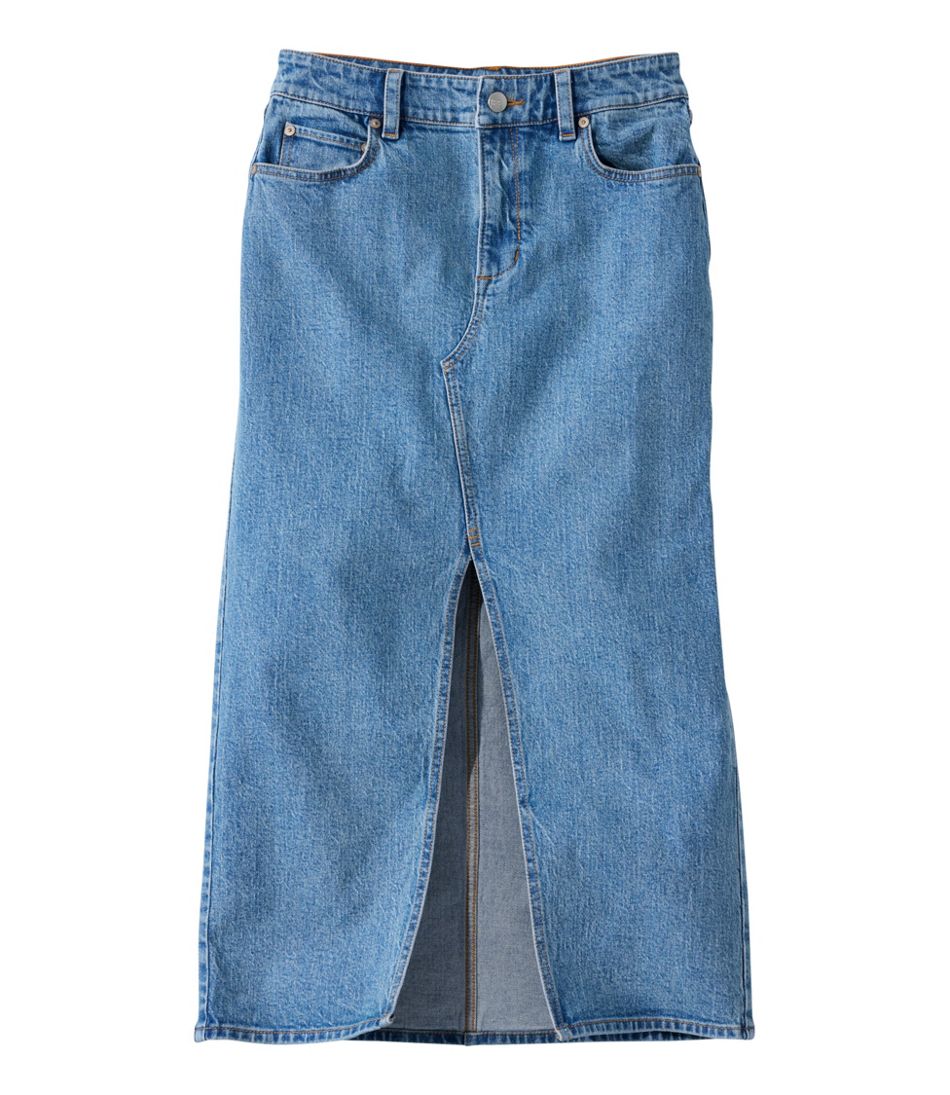 L.L.BeanWomen's Signature Heritage Denim Midi Skirt
