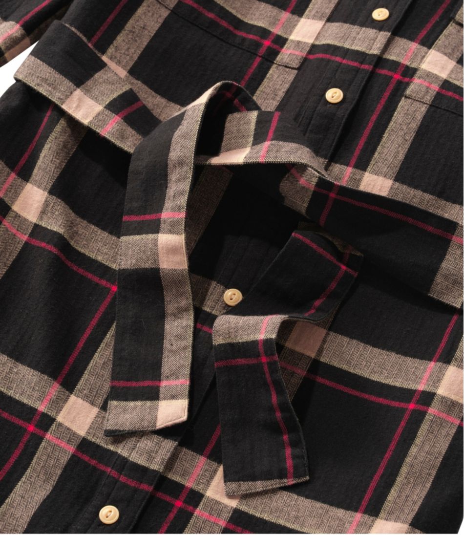 L.L.BeanWomen's Signature Camp Flannel Shirt Dress, Button-Front