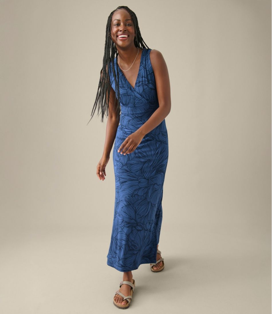 L.L.BeanWomen's Summer Knit Maxi Dress, Print