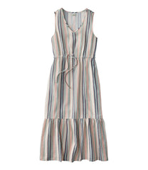 L.L.BeanWomen's Cloud Gauze Midi Dress, Stripe