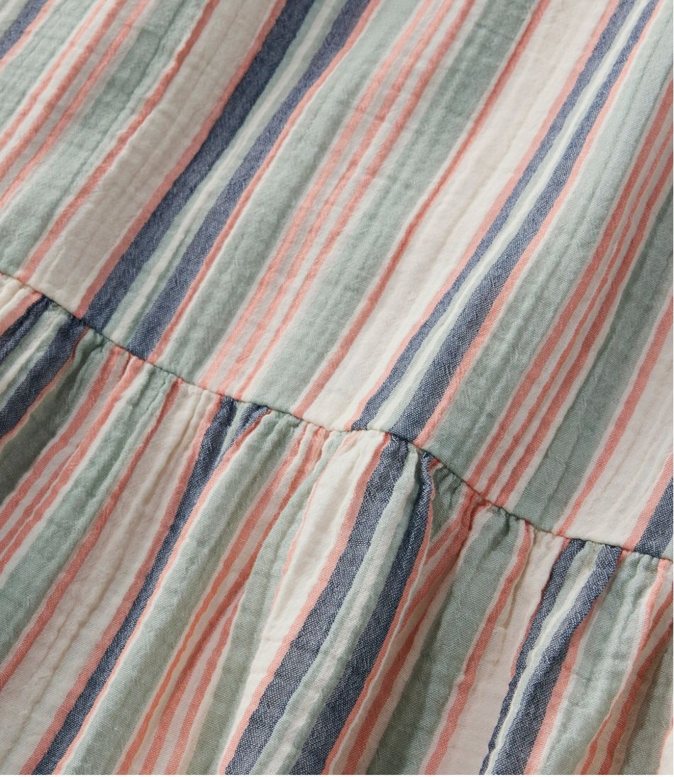L.L.BeanWomen's Cloud Gauze Midi Dress, Stripe