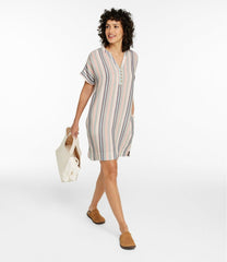 L.L.BeanWomen's Cloud Gauze Short-Sleeve Shift Dress, Stripe