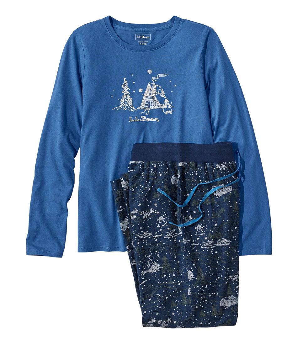 Bright Navy Winter Toile,X-Small