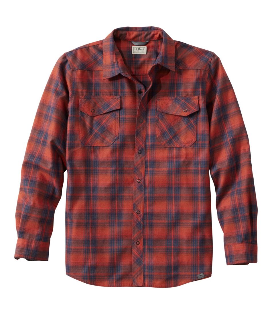 L.L.BeanMen's Katahdin Performance Flannel Shirt, Slightly Fitted