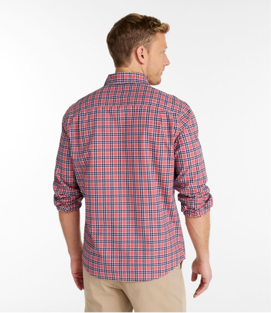 L.L.BeanMen's Wrinkle-Free Ultrasoft Brushed Cotton Shirt, Long-Sleeve, Slightly Fitted Untucked Fit