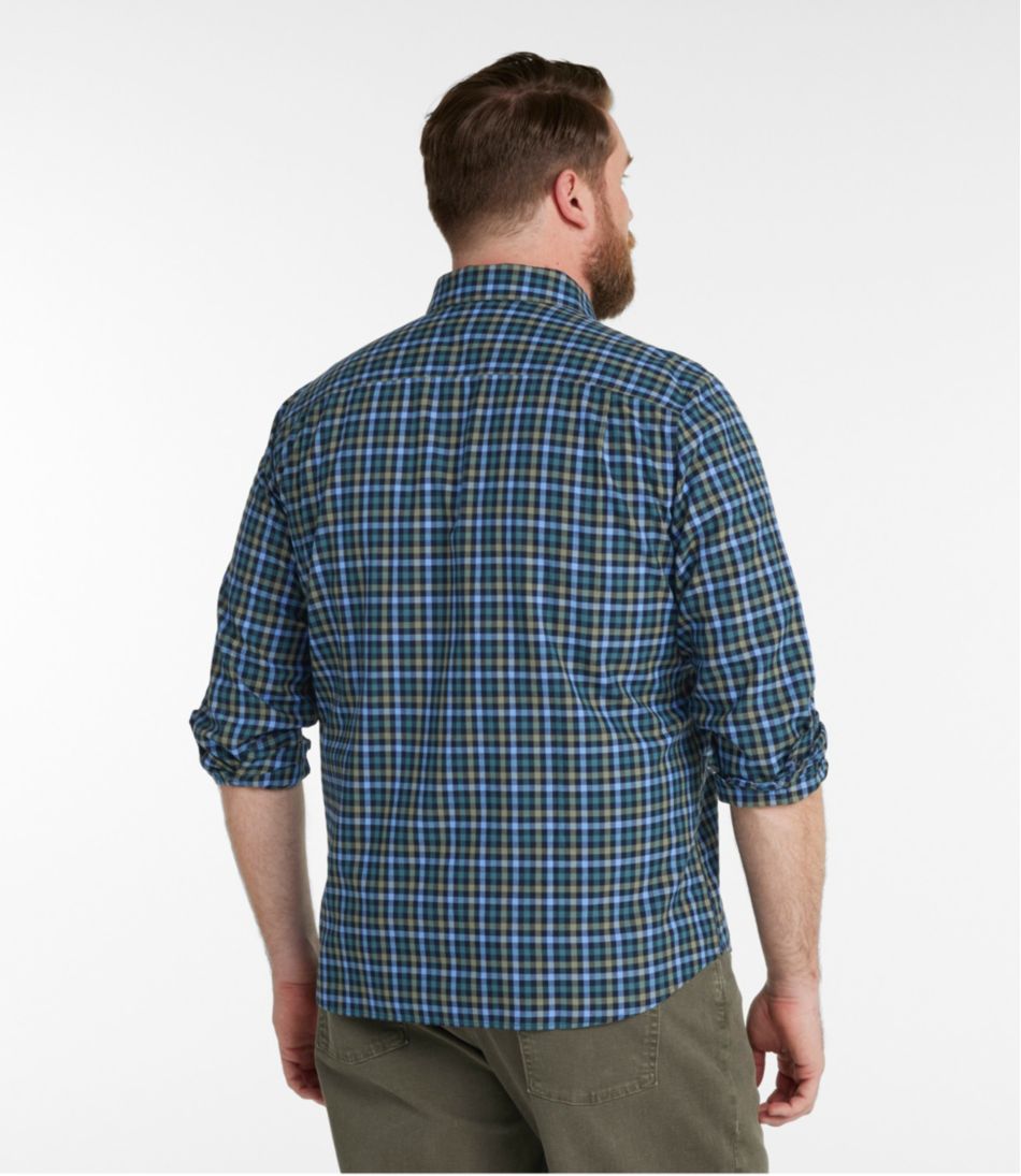 L.L.BeanMen's Wrinkle-Free Ultrasoft Brushed Cotton Shirt, Long-Sleeve, Slightly Fitted Untucked Fit