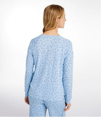 L.L.BeanWomen's Restorative Sleepwear, Long-Sleeve Henley Print