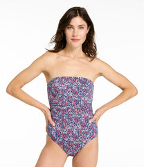 L.L.BeanWomen's Coastal Essentials Swimwear, Bandeau Tanksuit Print