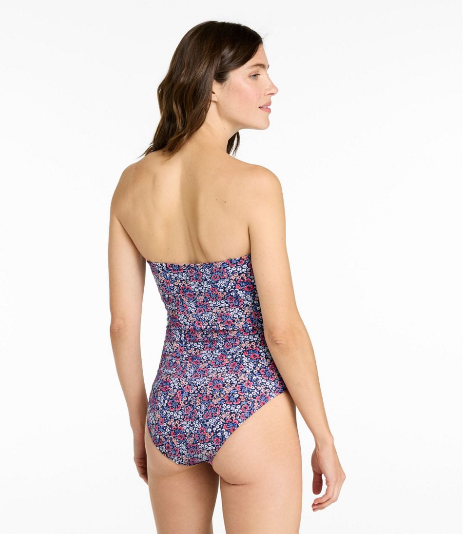 L.L.BeanWomen's Coastal Essentials Swimwear, Bandeau Tanksuit Print