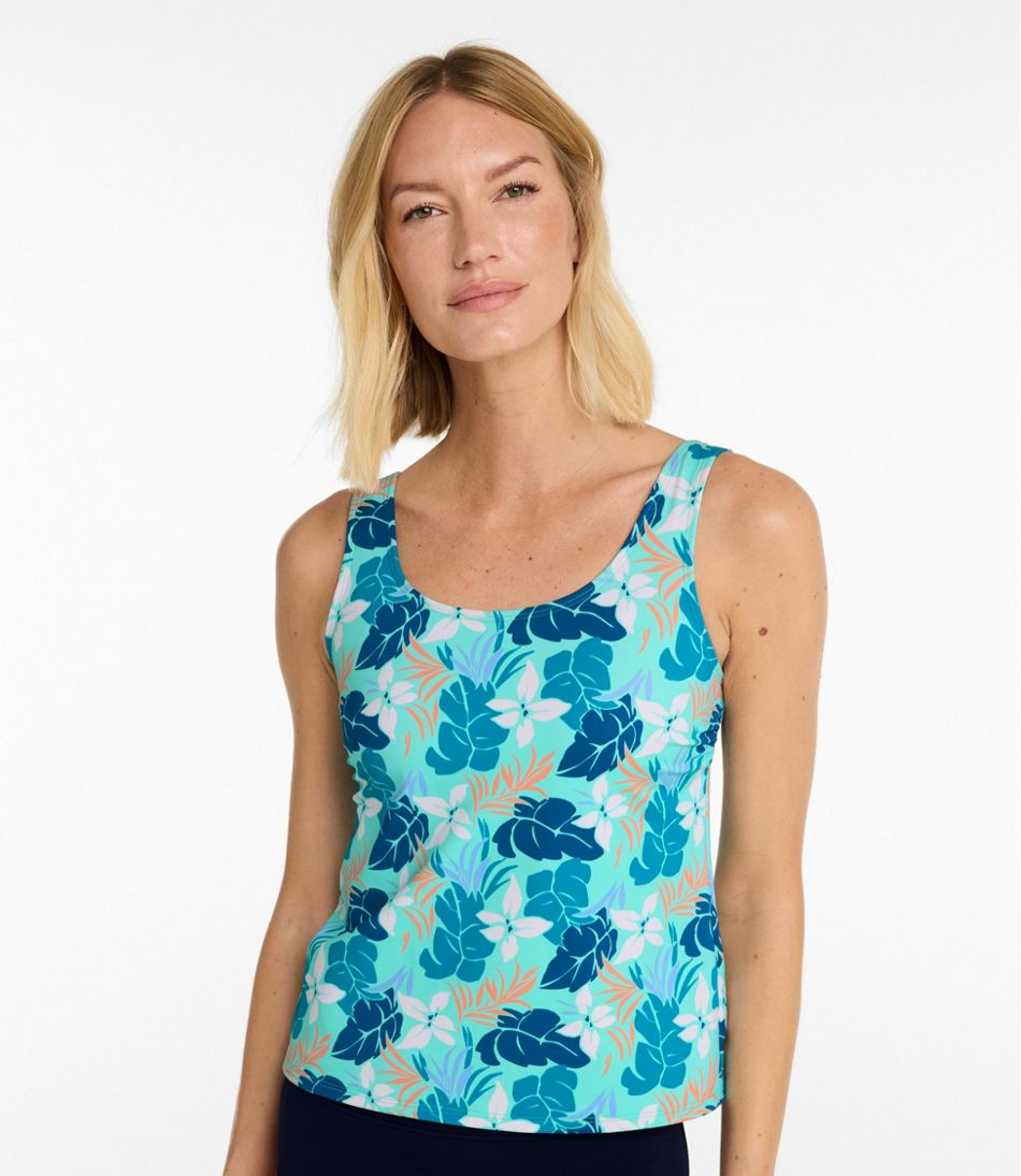 L.L.BeanWomen's BeanSport Swimwear, Scoopneck Tankini Top, Print