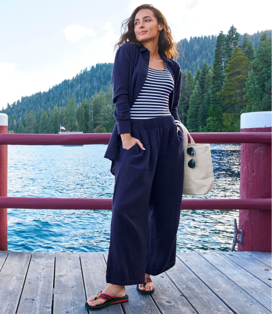 L.L.BeanWomen's Cloud Gauze Wide-Leg Pants