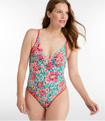 L.L.BeanWomen's Coastal Essentials Swimwear, V-Neck Tanksuit Print