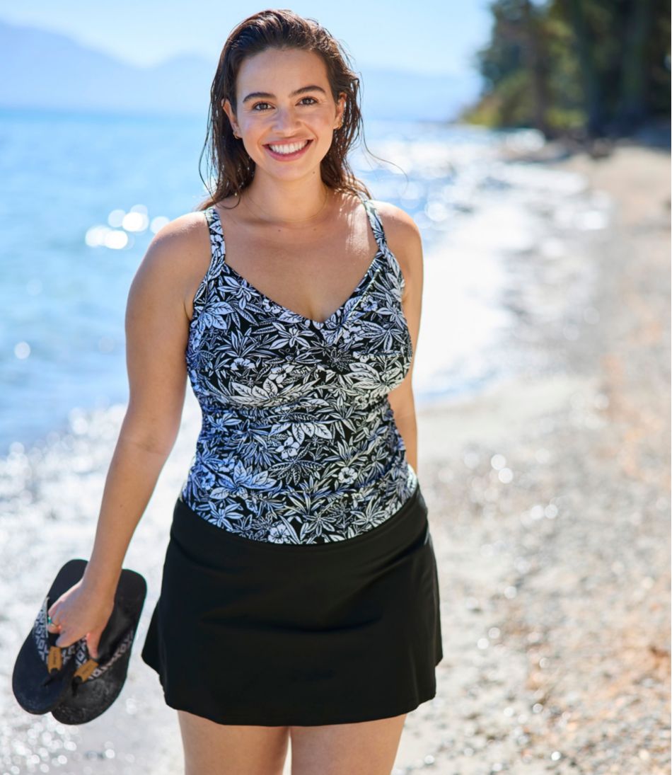 L.L.BeanWomen's Shaping Swimwear, Tankini Top Print