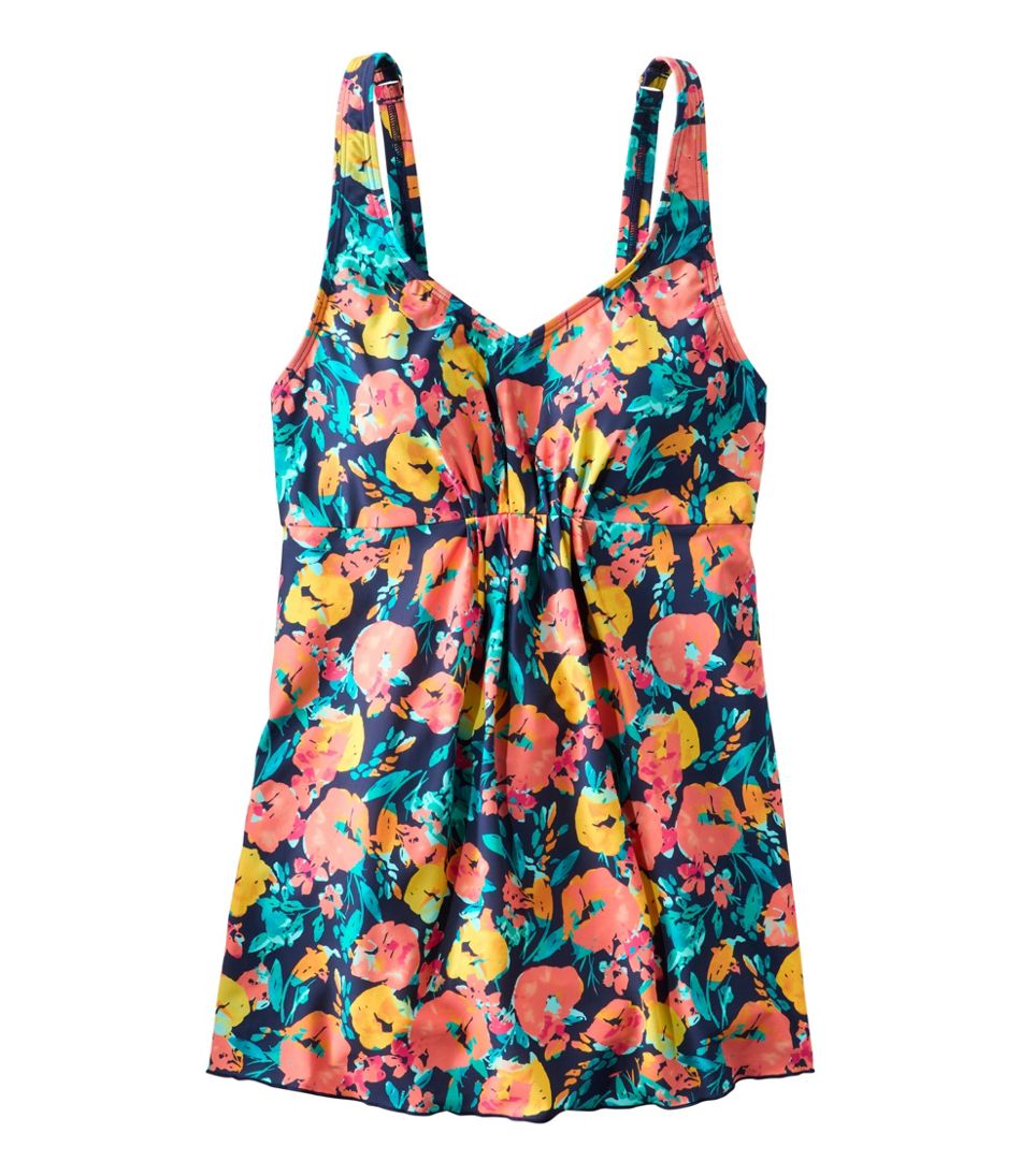 L.L.BeanWomen's Shaping Swimwear, Soft-Drape Tankini Top Print