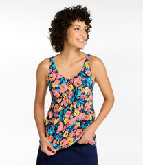 L.L.BeanWomen's Shaping Swimwear, Soft-Drape Tankini Top Print