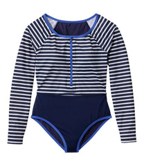 L.L.BeanWomen's Coastal Essentials Swimwear, Long-Sleeve Tanksuit Print