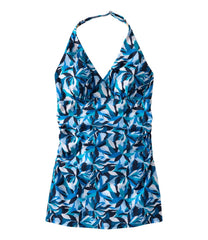 L.L.BeanWomen's Shaping Swimwear, Clasp Halter Dress Print