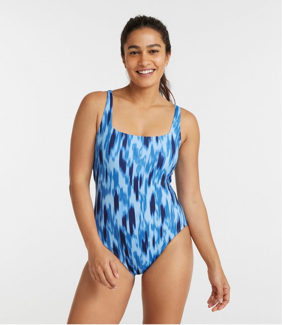 L.L.BeanWomen's New Currents Swimwear, Squareneck Tanksuit Print