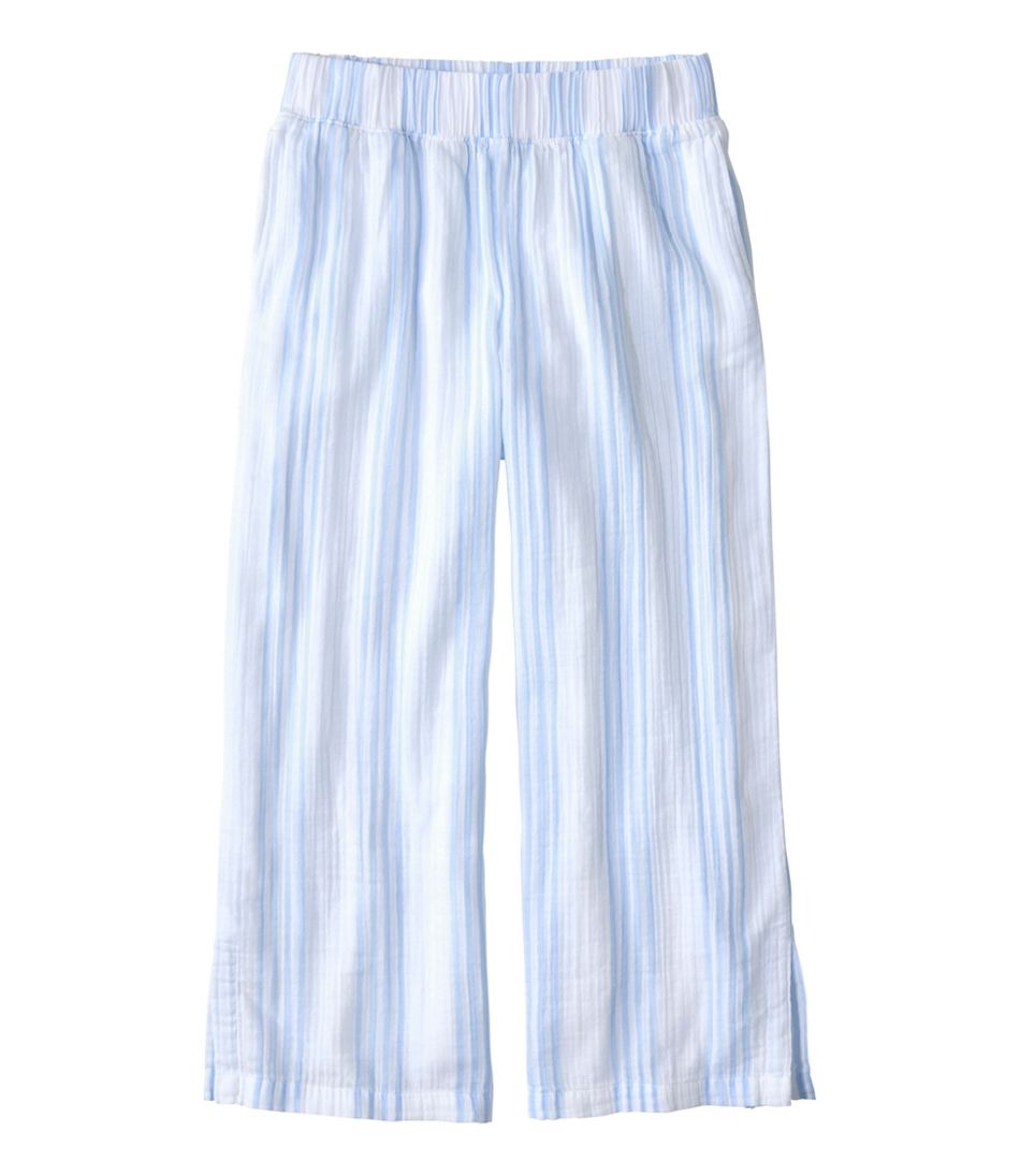 L.L.BeanWomen's Cloud Gauze Wide-Leg Pants, Stripe