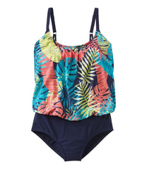 L.L.BeanWomen's Shaping Swimwear, Blouson Tanksuit Print
