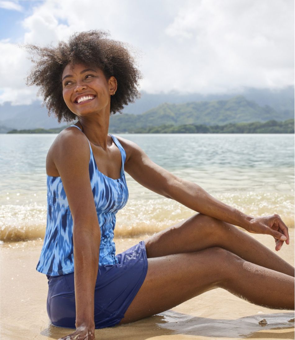 L.L.BeanWomen's New Currents Swimwear, Squareneck Tankini Top Print