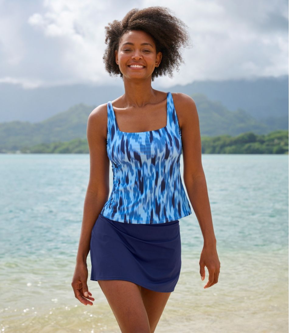 L.L.BeanWomen's New Currents Swimwear, Squareneck Tankini Top Print