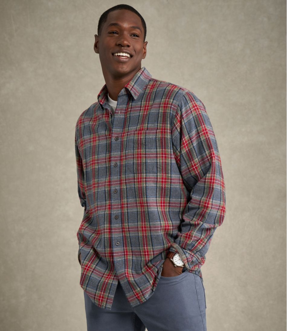 L.L.BeanMen's Scotch Plaid Flannel Shirt, Traditional Fit