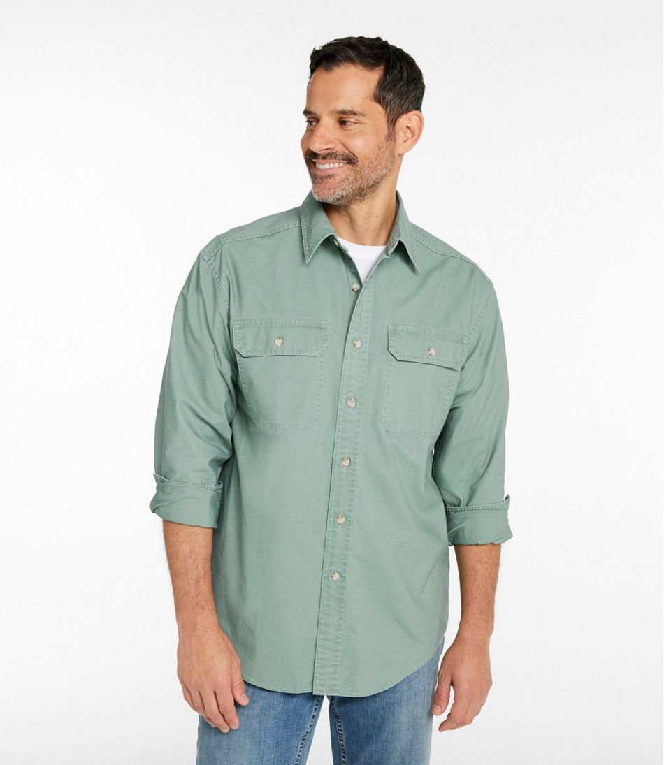 L.L.BeanMen's Sunwashed Canvas Shirt, Traditional Fit