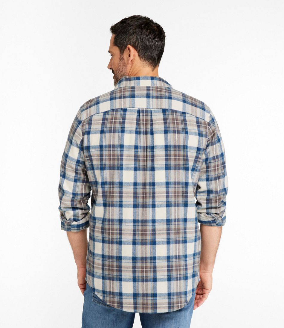 L.L.BeanMen's Scotch Plaid Flannel Shirt, Slightly Fitted