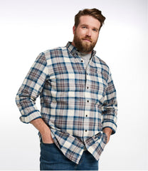 L.L.BeanMen's Scotch Plaid Flannel Shirt, Slightly Fitted