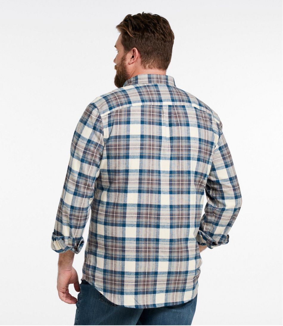 L.L.BeanMen's Scotch Plaid Flannel Shirt, Slightly Fitted