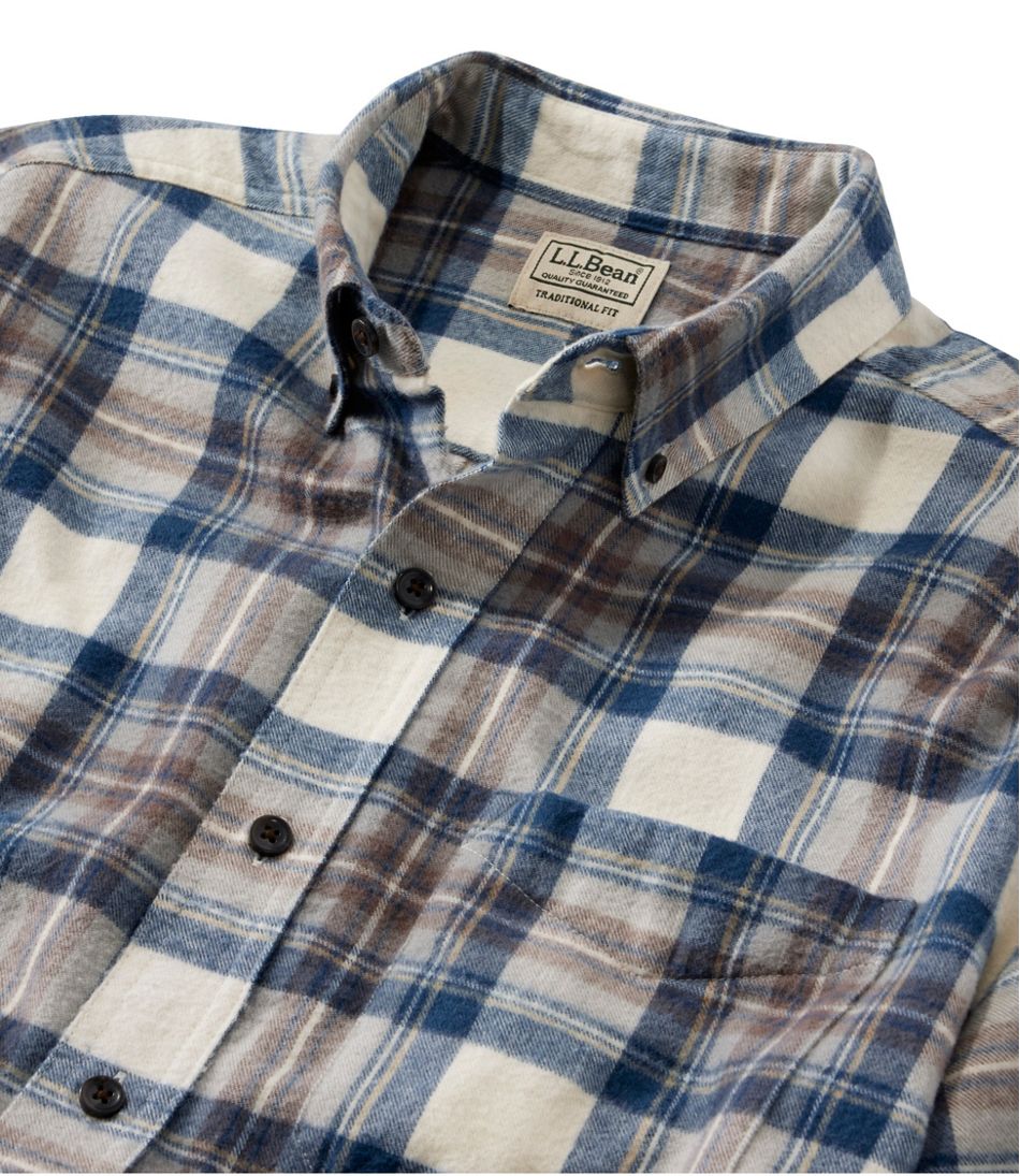 L.L.BeanMen's Scotch Plaid Flannel Shirt, Slightly Fitted