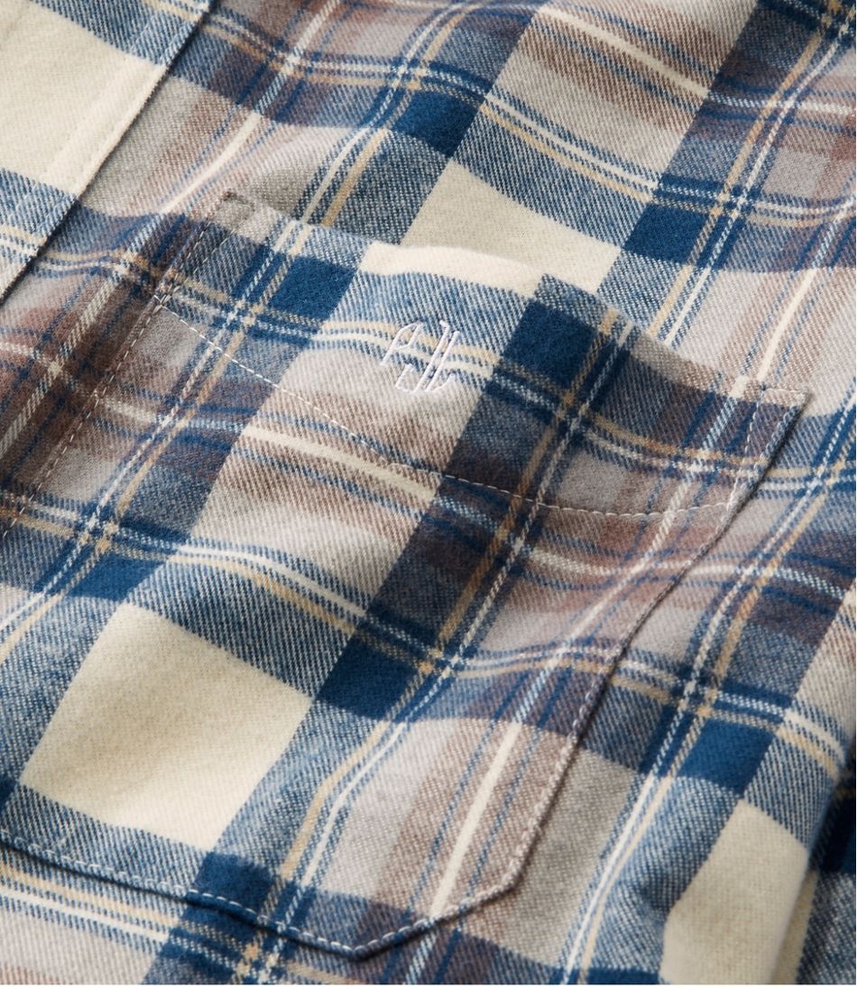 L.L.BeanMen's Scotch Plaid Flannel Shirt, Slightly Fitted