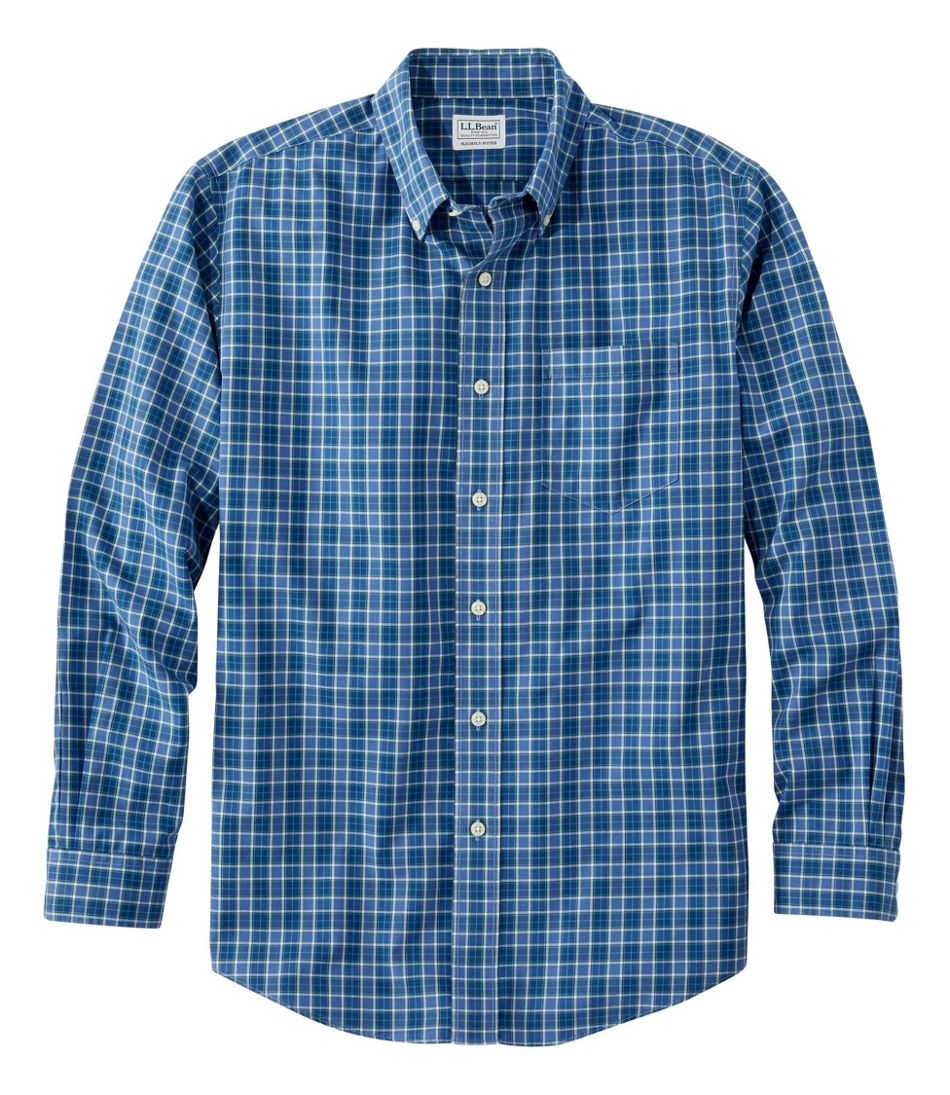 L.L.BeanMen's Wrinkle-Free Kennebunk Sport Shirt, Slightly Fitted Check