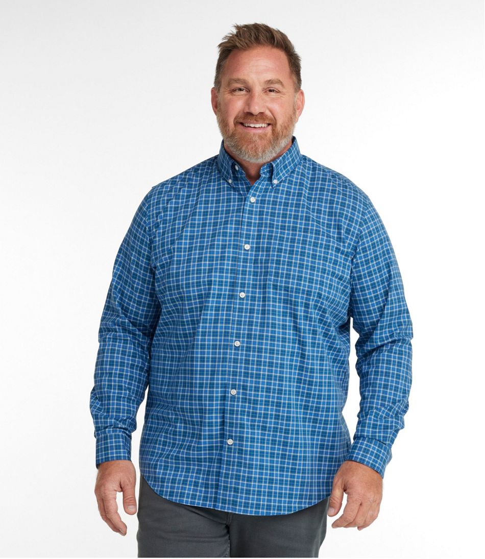 L.L.BeanMen's Wrinkle-Free Kennebunk Sport Shirt, Slightly Fitted Check