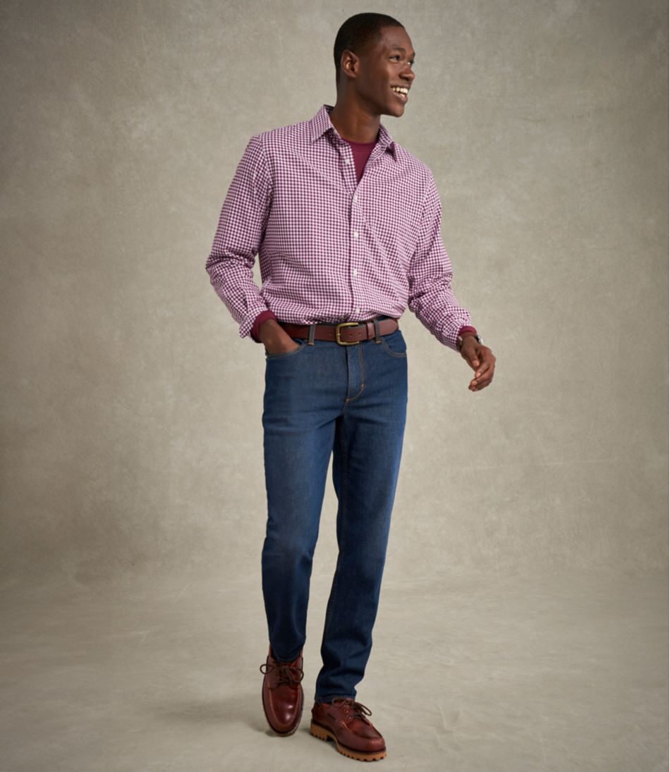 L.L.BeanMen's Wrinkle-Free Kennebunk Sport Shirt, Slightly Fitted Check