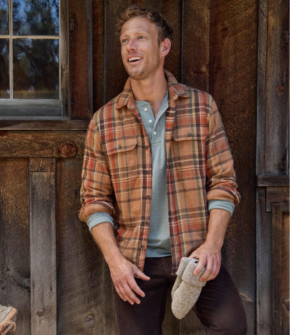 L.L.BeanMen's 1912 Field Flannel Shirt, Slightly Fitted Untucked Fit, Plaid