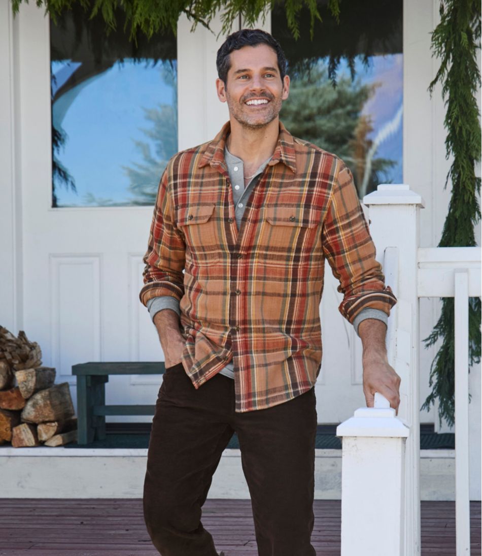 L.L.BeanMen's 1912 Field Flannel Shirt, Slightly Fitted Untucked Fit, Plaid