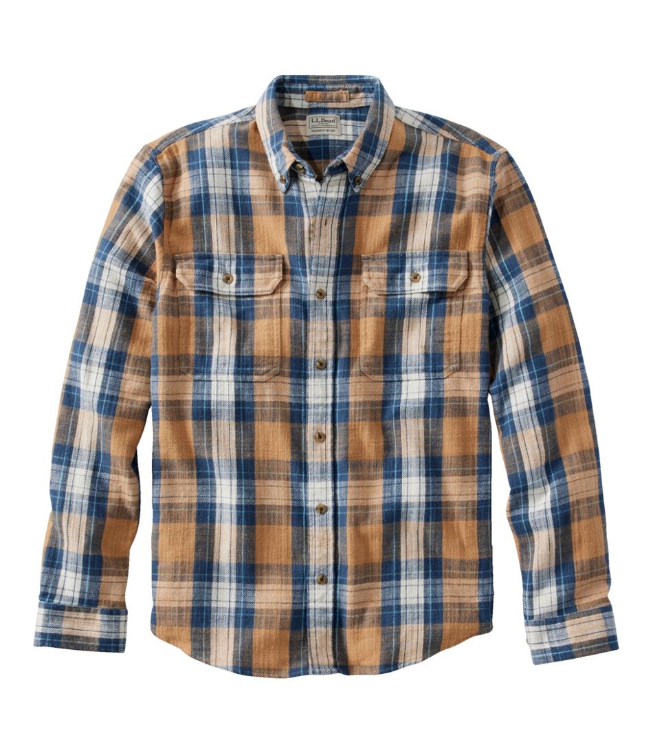 L.L.BeanMen's 1912 Field Flannel Shirt, Slightly Fitted Untucked Fit, Plaid
