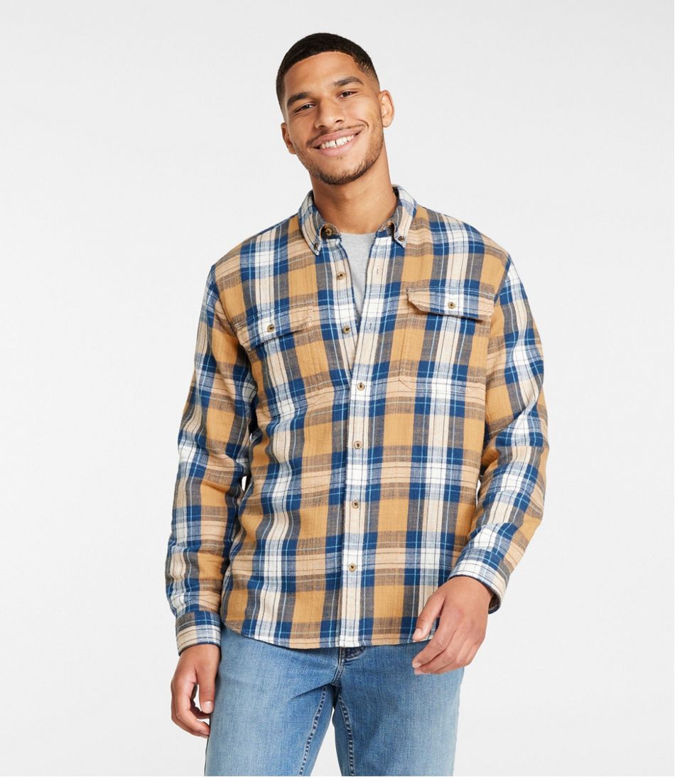 L.L.BeanMen's 1912 Field Flannel Shirt, Slightly Fitted Untucked Fit, Plaid