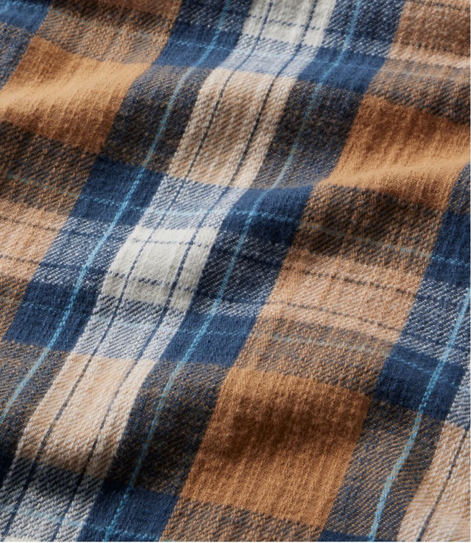L.L.BeanMen's 1912 Field Flannel Shirt, Slightly Fitted Untucked Fit, Plaid
