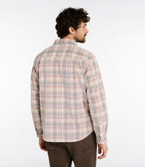 L.L.BeanMen's Sunwashed Corduroy Shirt, Slightly Fitted Untucked Fit, Plaid
