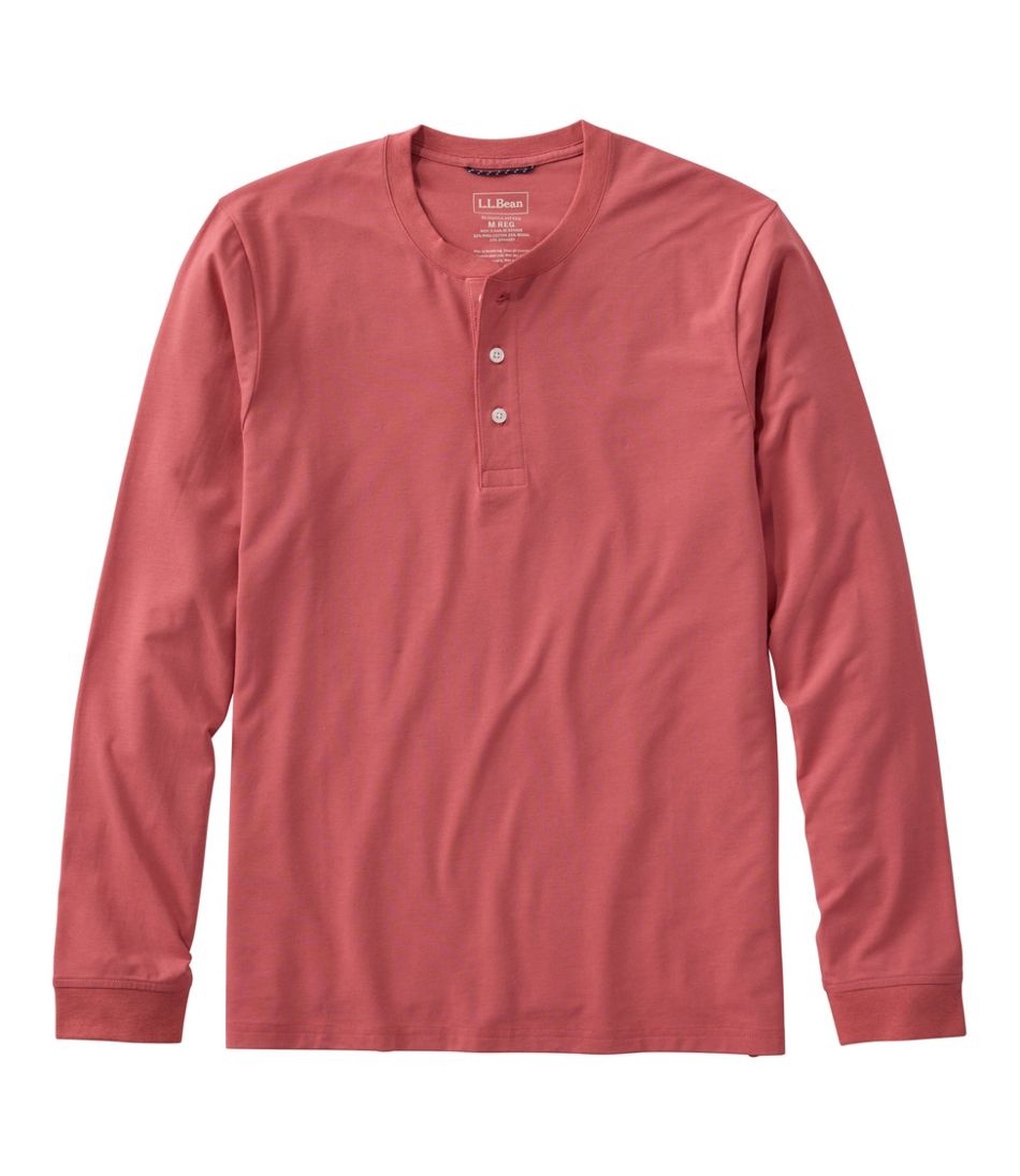 L.L.BeanMen's Comfort Stretch Performance® Pima Tee, Long-Sleeve Henley
