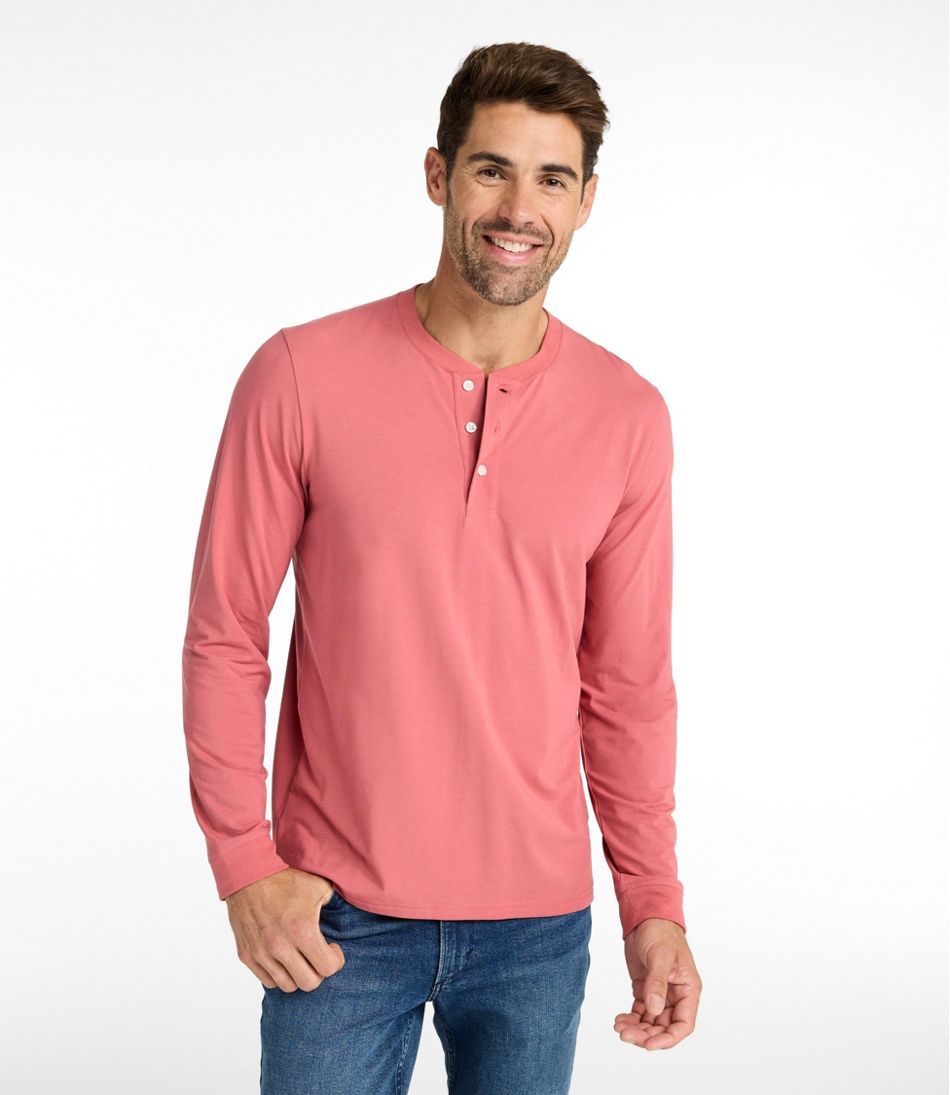 L.L.BeanMen's Comfort Stretch Performance® Pima Tee, Long-Sleeve Henley