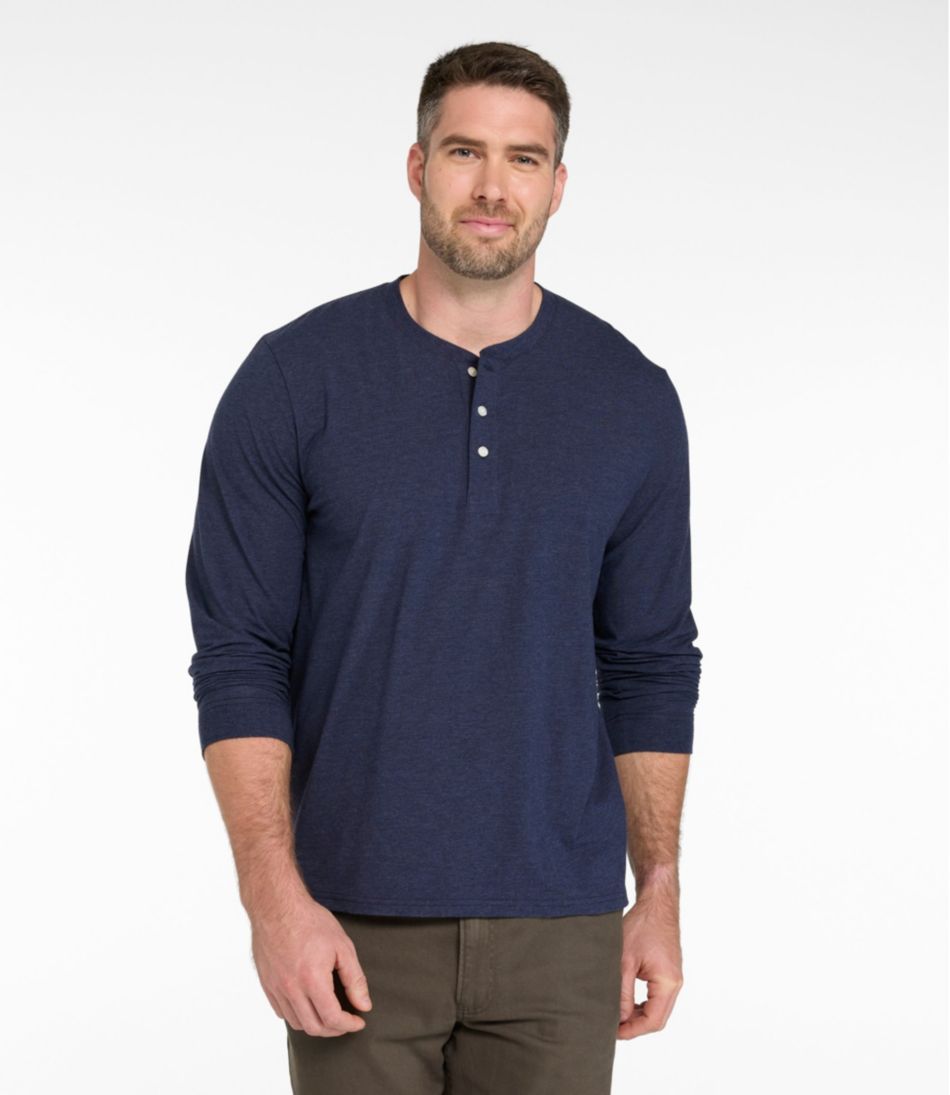 L.L.BeanMen's Comfort Stretch Performance® Pima Tee, Long-Sleeve Henley