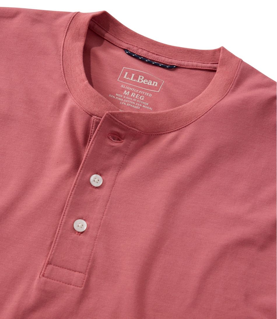 L.L.BeanMen's Comfort Stretch Performance® Pima Tee, Long-Sleeve Henley