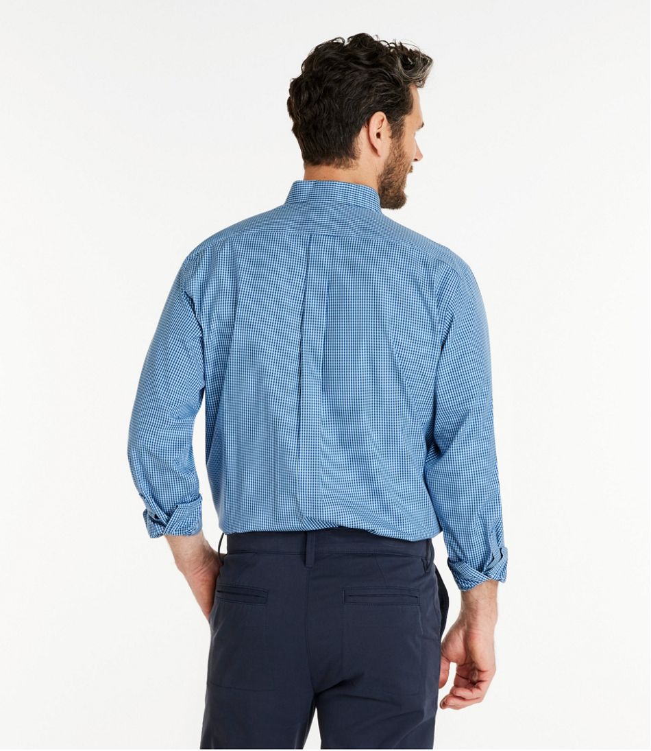 L.L.BeanMen's Wrinkle-Free Pinpoint Oxford Cloth Shirt, Traditional Fit Tattersall