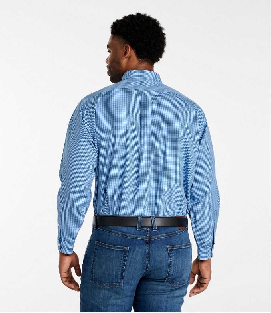 L.L.BeanMen's Wrinkle-Free Pinpoint Oxford Cloth Shirt, Traditional Fit Tattersall