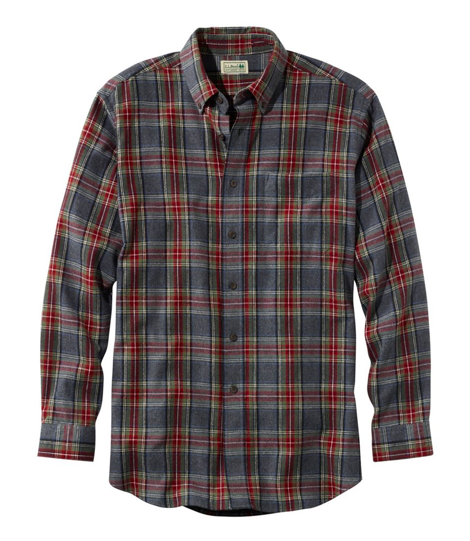 L.L.BeanMen's Scotch Plaid Flannel Shirt, Slim Fit