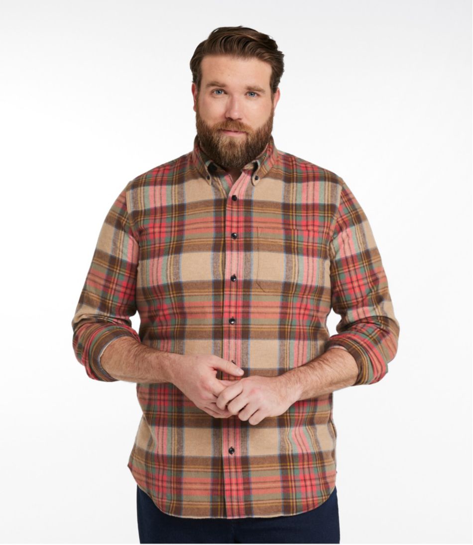 L.L.BeanMen's Scotch Plaid Flannel Shirt, Slim Fit